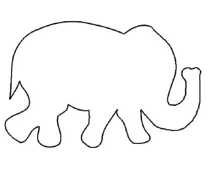 چاپ قاب موبایل و گوشی طرح گرافیکی فیل ساده PNG بدون پس زمینه با کیفیت بالا