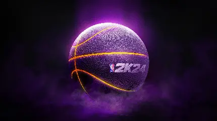 عکس اکشن NBA 2K24 با پس زمینه بنفش و کیفیت HD