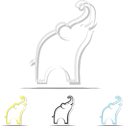 چاپ قاب موبایل و گوشی تصویر فیل ماندالا PNG بدون پس زمینه برای طراحی