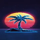 چاپ قاب موبایل و گوشی مسحورکننده ترین عکس نخل نئونی با نورهای سبز