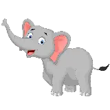 چاپ قاب موبایل و گوشی تصویر فیل انیمیشنی PNG برای پروژه‌های دیجیتال