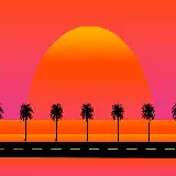 چاپ قاب موبایل و گوشی فوق العاده ترین والپیپر موبایل با تم نخل نئونی