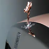 چاپ قاب موبایل و گوشی آرم جلوی ماشین الکتریکی رولزرویس با درخشش چشم نواز
