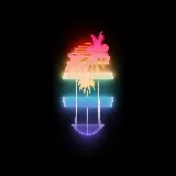 چاپ قاب موبایل و گوشی شگفت آورترین تصویر زمینه نخل نئونی برای دسکتاپ