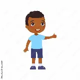 چاپ قاب موبایل و گوشی تصویری کارتونی از پسری سیاه پوست در حال حرف زدن مناسب پاورپوینت 