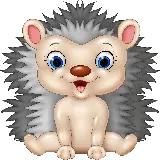 چاپ قاب موبایل و گوشی دانلود والپیپر جوجه تیغی کارتونی طوسی PNG