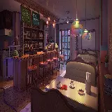 چاپ قاب موبایل و گوشی عکس خیره کننده رستوران انیمه با کیفیت بالا رایگان
