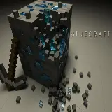 چاپ قاب موبایل و گوشی تصویر دیدنی بلوک الماس Minecraft با کیفیت 4K