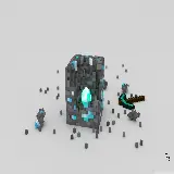 چاپ قاب موبایل و گوشی تصویر درخشان بلوک الماس Minecraft با کیفیت 4K