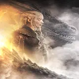چاپ قاب موبایل و گوشی عکس دنریس تارگرین با اژدها با کیفیت 4K Daenerys Targaryen