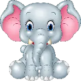 چاپ قاب موبایل و گوشی فیل کارتونی نقاشی شده برای طراحی‌های چاپی