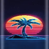 چاپ قاب موبایل و گوشی خیره کننده ترین بک گراند نخل نئونی برای دانلود