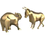 چاپ قاب موبایل و گوشی والپیپر سه بعدی و طلایی رنگ png با توصیف بازار گاوی و خرسی