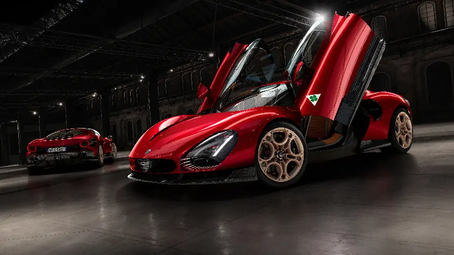 تصویر آلفارومئو 33 Stradale 2024 با کیفیت 8K