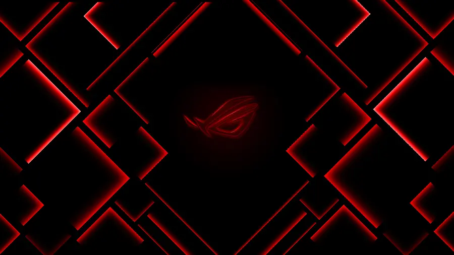 والپیپر ایسوس ROG با نورپردازی قرمز و پس زمینه تاریک کیفیت 4K