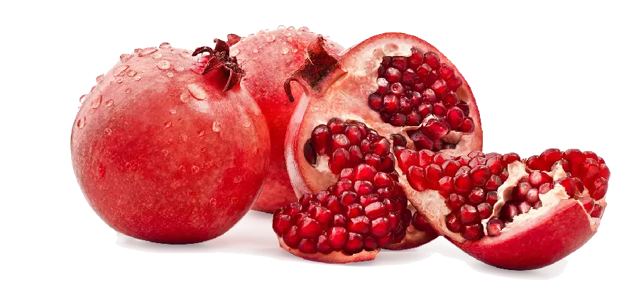 عکس png انار شکافته شده با کیفیت بالا و پس زمینه شفاف