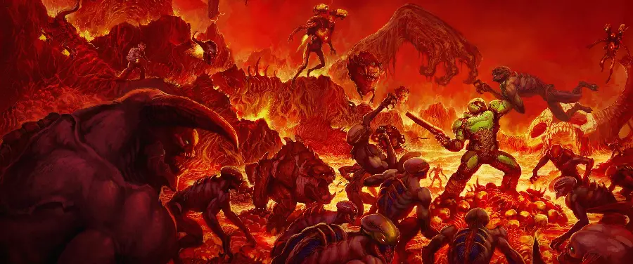 هیجان انگیزترین تصویر بازی Doom با کیفیت 4K