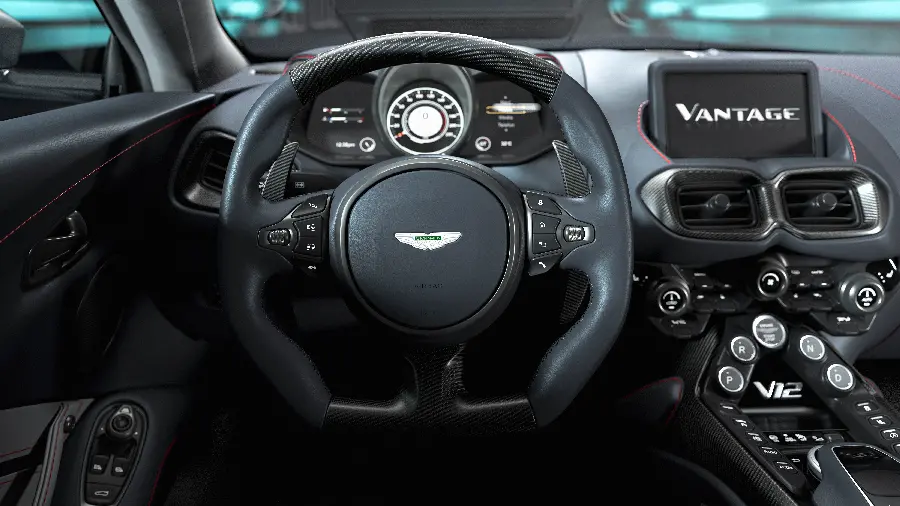 تصویر داخلی استون مارتین V12 Vantage با کیفیت 5K