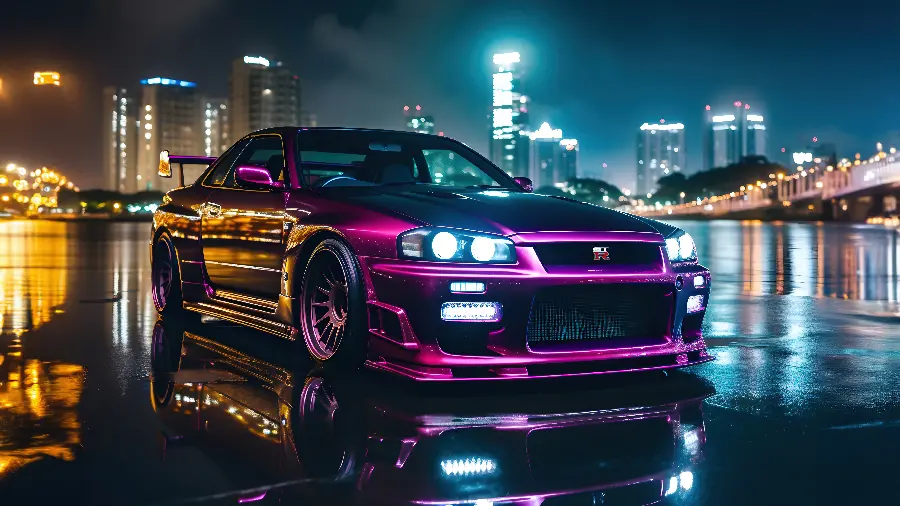عکس نیسان اسکایلاین GT-R با کیفیت 4K و رزولوشن 5120x2880
