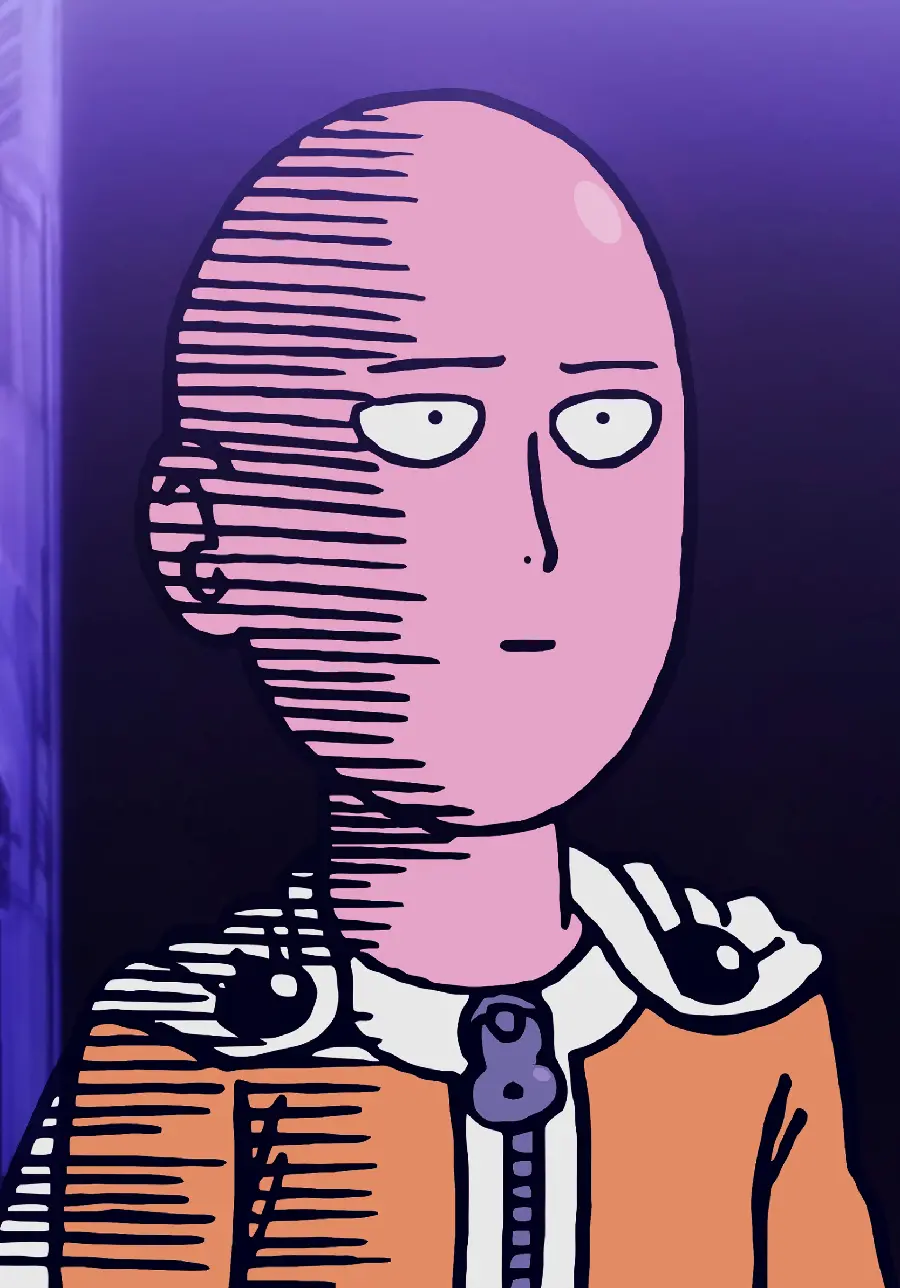 تابلو شاسی انیمه One Punch Man با کیفیت فول اچ دی