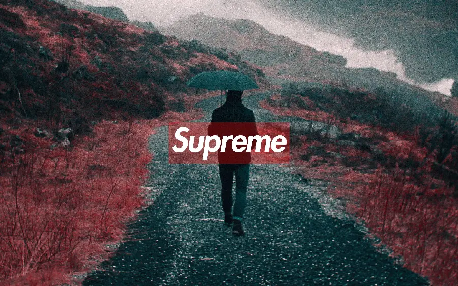 تصویر چتر برند Supreme با کیفیت بالا برای دانلود