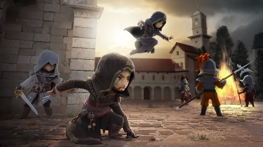 تصویر بازی Assassin's Creed با کیفیت 4K برای چاپ روی تخته شاسی