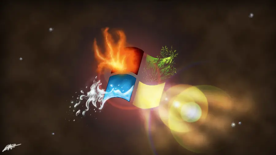 والپیپر موبایل خیره کننده چهار عنصر طبیعت با رزولوشن بالا
