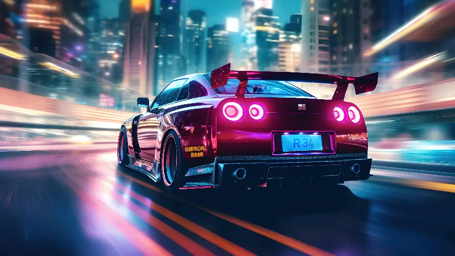 عکس نیسان اسکایلاین GT-R با کیفیت 4K و رزولوشن 5120x2880