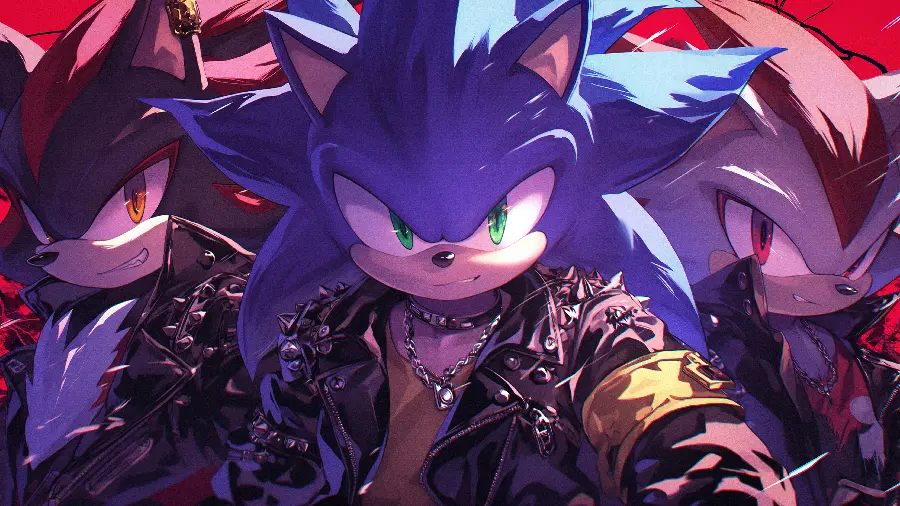 تصویر Sonic Punk Rock با کیفیت 5K برای والپیپر