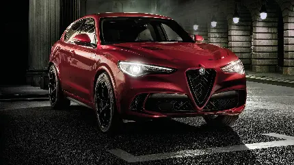 چاپ پوستر تصویر آلفارومئو Stelvio Quadrifoglio 2020 با کیفیت 5K