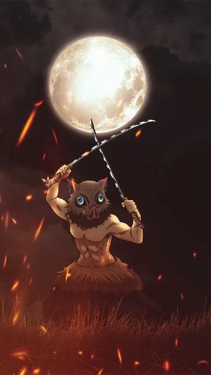 بک گراند انیمه Demon Slayer برای موبایل با کیفیت Ultra HD