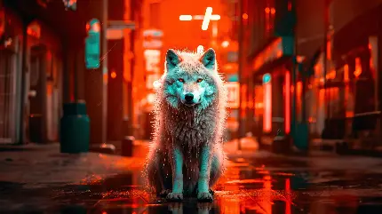 والپیپر گرگ سفید با کیفیت فول اچ دی برای موبایل