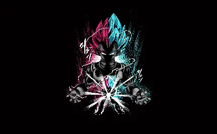 والپیپر وگیتا از Dragon Ball Z با پس زمینه مشکی AMOLED