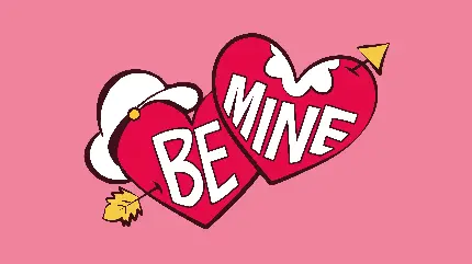 عکس پاپای با متن Be Mine برای والپیپر