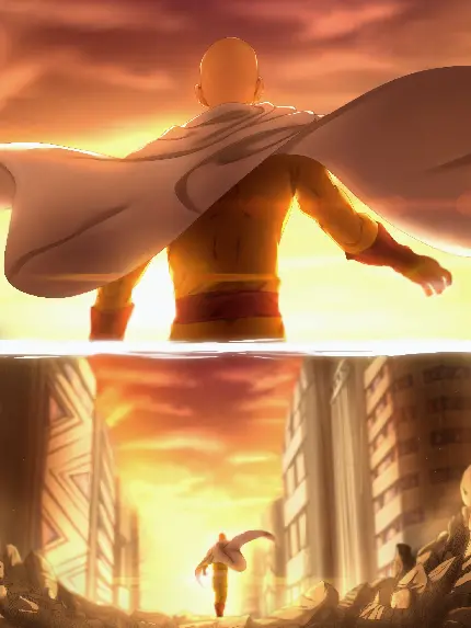 پوستر دیواریانیمه One Punch Man با کیفیت 4K برای موبایل