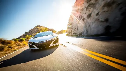 عکس ماشین آکورا NSX سفید با کیفیت 4K و HD برای والپیپر