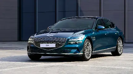 چاپ پوستر عکس ماشین جنسیس G80 الکتریکی 2021 با کیفیت بالا