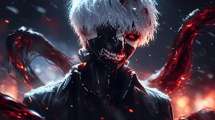 تصویر هنری Ken Kaneki با کیفیت 5K برای والپیپر