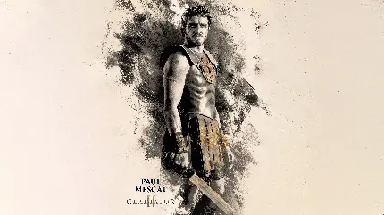 پوستر فیلم Gladiator 2 با بازی پل مسکال کیفیت 4K