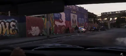 تصویر صحنه اکشن در بازی GTA 6 با کیفیت بالا