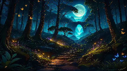 عکس جنگل جادویی با کیفیت فول اچ دی برای والپیپر