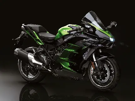 تصویر Kawasaki Ninja H2 SX با پس زمینه تاریک