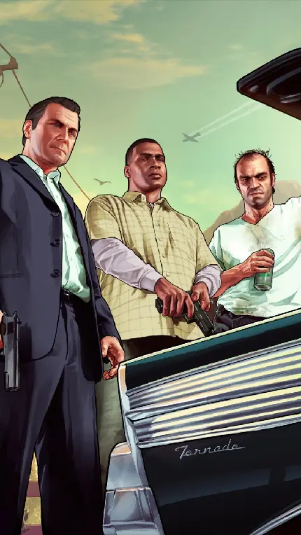 والپیپر بازی GTA V با کیفیت اچ دی برای موبایل