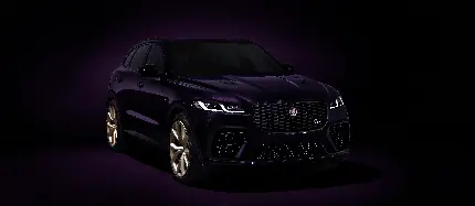 عکس ماشین جگوار اف پیس اس وی آر با پس زمینه دارک و کیفیت 8K