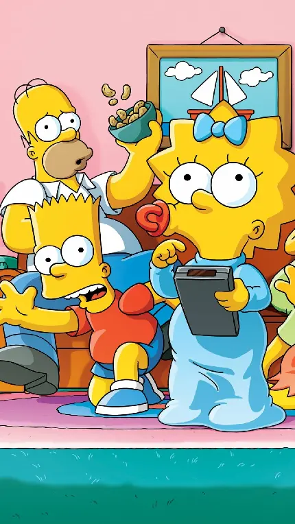 پوستر سریال The Simpsons با کیفیت بالا برای والپیپر