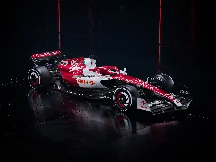 تصویر Alfa Romeo C42 فرمول یک با پس زمینه تاریک