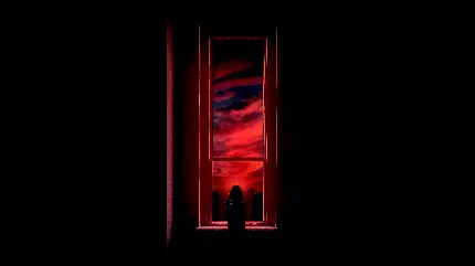 والپیپر پنجره با آسمان شب با کیفیت اچ دی برای موبایل