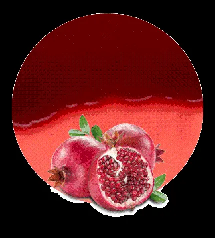 زیباترین عکس png دانه های انار دور بریده شده با کیفیت HD