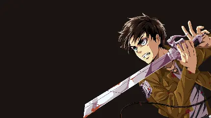 تصویر شخصیت ارن یگر از Attack on Titan با کیفیت 4K