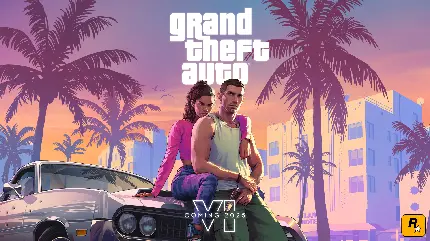عکس شخصیت‌های لوسیا و جیسون در حال برنامه‌ریزی سرقت در GTA 6 با کیفیت بالا